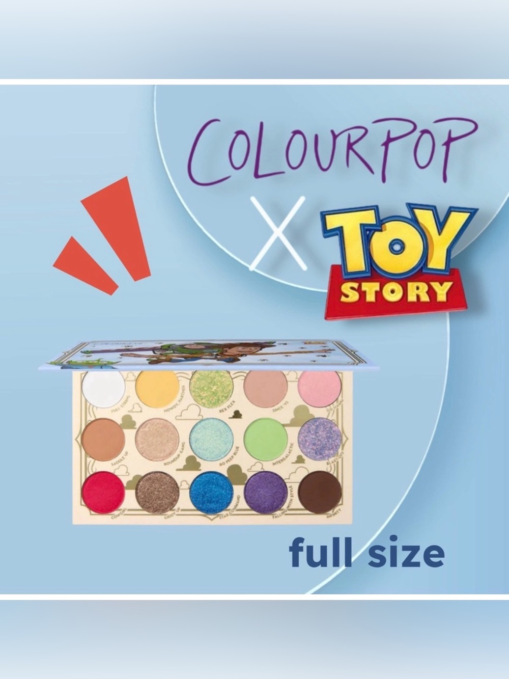 ⬇️🇺🇸🆕NIB COLOURPOP x TOY STORY | The Toys Are Here Eyeshadow Palette 15 shades*